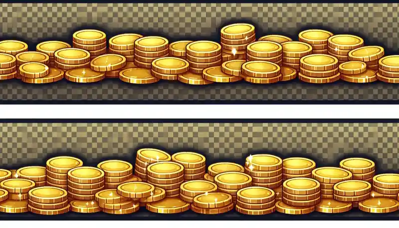 Coin Master free spins decorative gold coins
